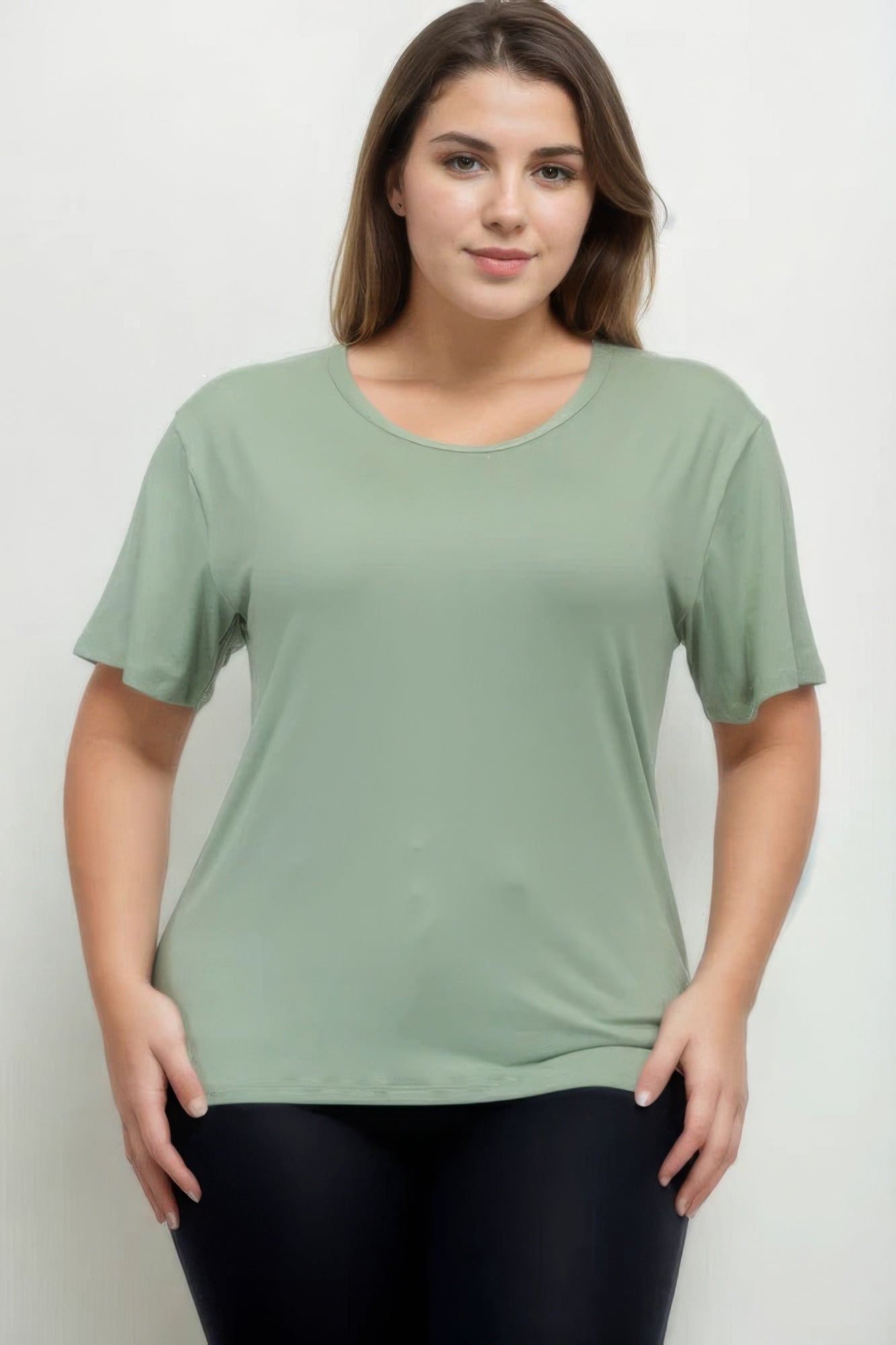 Plus Size Basic Short Sleeve T-shirt